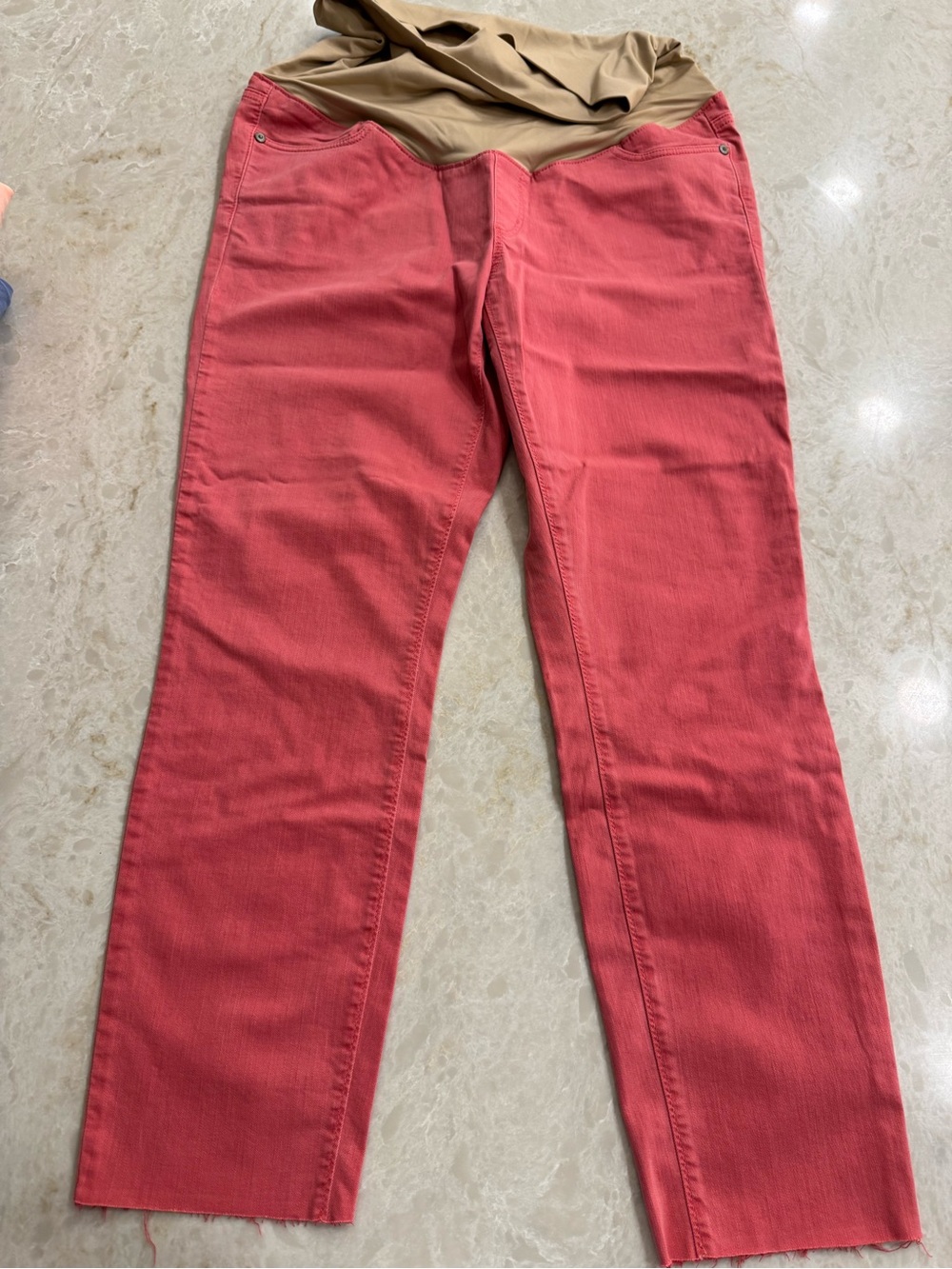 LOFT Coral Straight-Leg Maternity Jeans